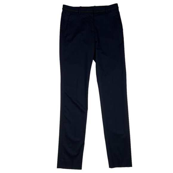 The Kooples Wool Blend Trousers Pant 34 XS Blue Slim Leg High Rise Quiet luxury - Picture 1 of 11